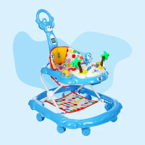 MEE MEE SIMPLE STEP BABY WALKER WITH MUSICAL ACTIVITY TRAY, FOOT MAT & PARENTAL CONTROL HANDLE